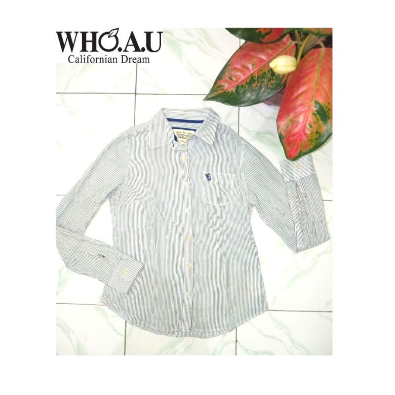 Preloved kemeja salur WHO.AU