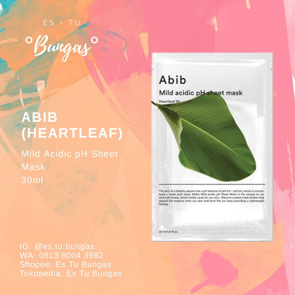 [READY] Abib Heartleaf Mild Acidic pH Sheet Mask