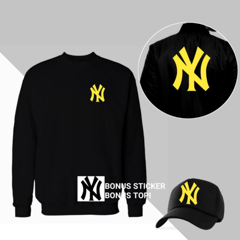 BASIC SWITER NY FREE TOPI Cotton fleece tebal