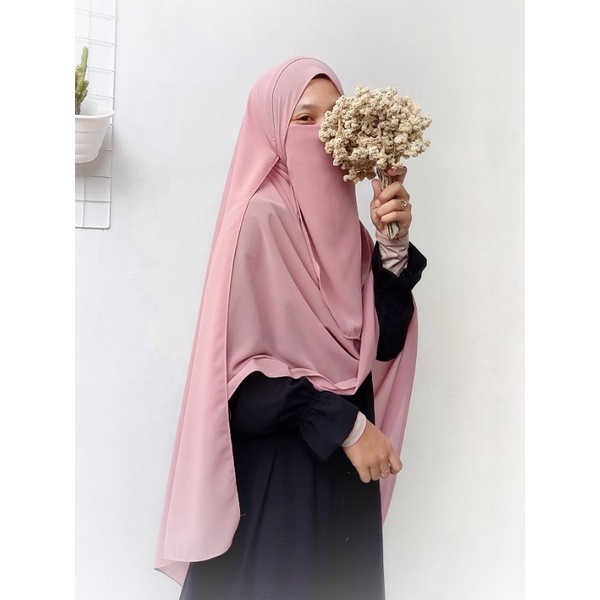 (PART 1) PASHMINA 200x100 SET CADAR/PASHMINA JUMBO CERUTI/PASMINA SYARI-Dusty pink