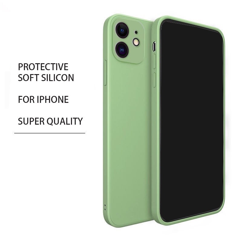 Soft Case Silikon Warna Polos Untuk iPhone 12 Mini 12 12PRO 12PROMAX Dhf6