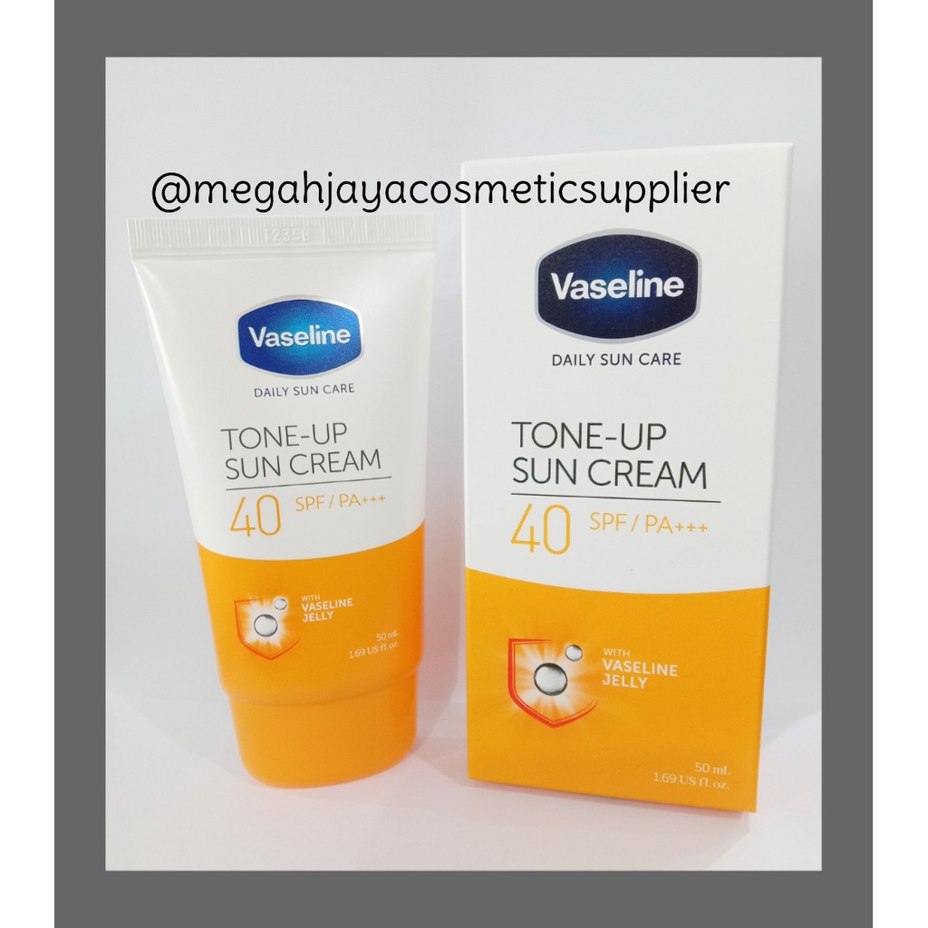 VASELINE DAILY SUN CARE TONE UP SUN CREAM 40 SPF/PA +++ 50 ML @MJ