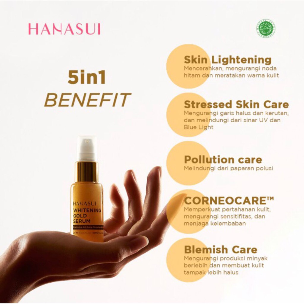 SERUM GOLD HANASUI BPOM DARI JAYA MANDIRI Utk Mencerahkan Kulit BPOM