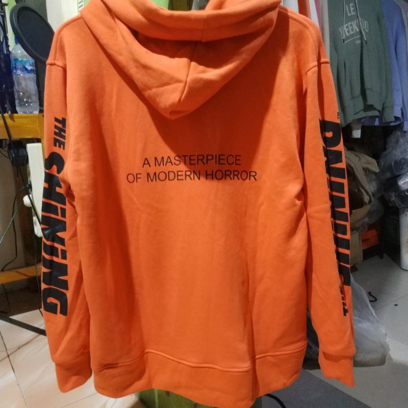 Hoodie Hnm The Shining Oren Orange Pria Wanita Full Tag Free Paper Bag