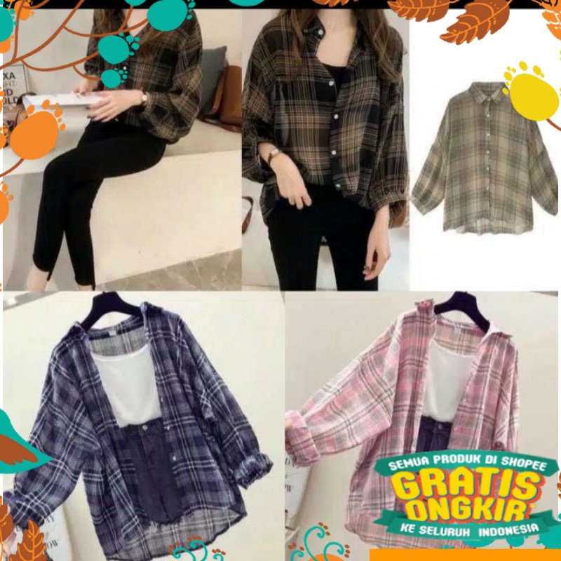 pjg pndk Baju atasan hem kemja / GSC - KEMEJA WANITA GUILEN