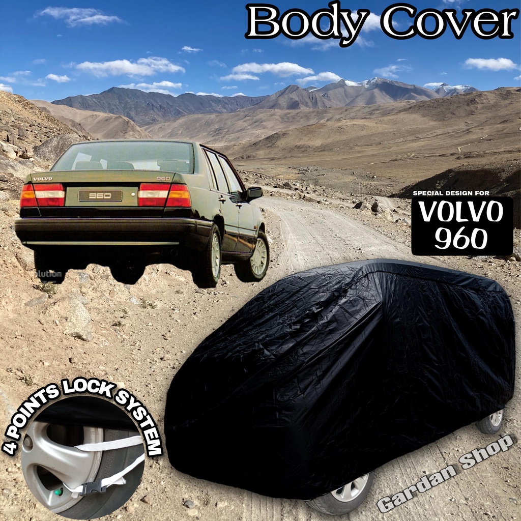 Sarung Mobil VOLVO 960 Hitam POLOS Body Cover Volvo 960 Full Black