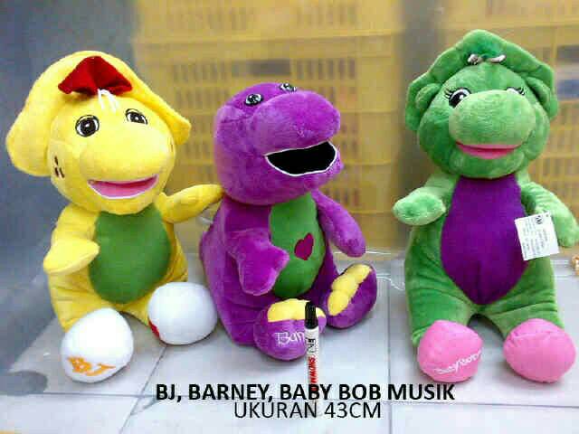 Boneka barney bj bb boneka dinosaurus