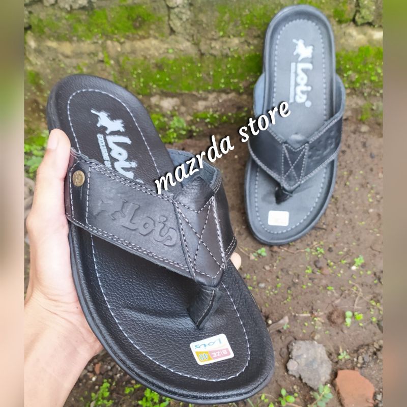 Sandal kulit  pria murah /sandal slide  /sandal terlaris