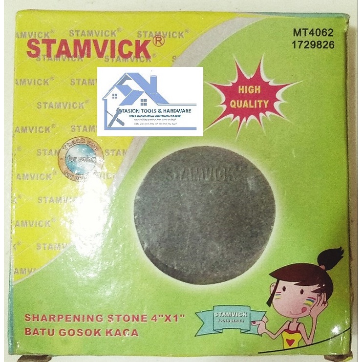 Batu Gosok Kaca Stamvick 4" -Batu Asah Kaca