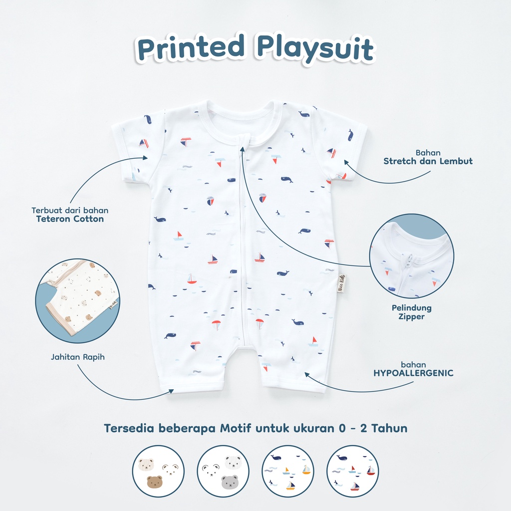 Nice Kids - Printed Playsuit (Jumper Bayi 0-2 Tahun)