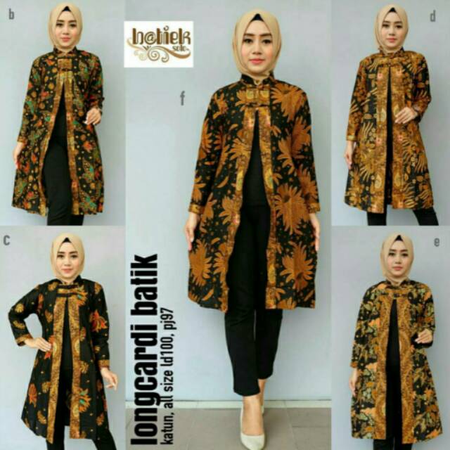 CARDIGAN MURAH LONG CARDIGAN BATIK LONG CARDI BATIK OUTWEAR BATIK MODERN BAJU WANITA MURAH BATIK