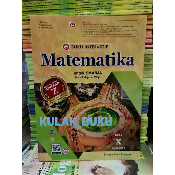 Buku lks pr interaktif matematika wajib kelas X,10 semester 1 tahun 2022 kurikulum merdeka belajar i
