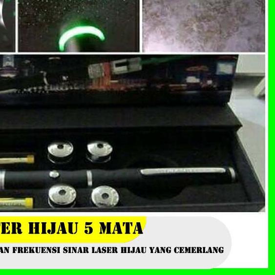 ☪ Laser Hijau Pointer 5 Mata Green Laser Pointer Leser Jarak Jauh Mainan Anak Mainan Anak Murah ➢