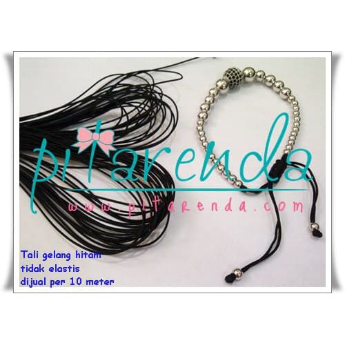 Promo TGL 14   Tali Gelang Hitam Tidak Elastis  per 10m  terakhir