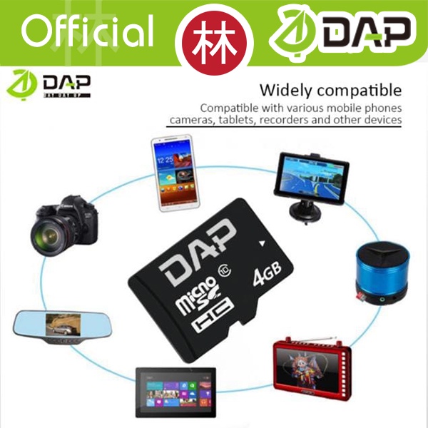 DAP Micro SD with Adapter D-TF04/ D-TF08/ D-TF16/ D-TF32 4GB 8GB 16GB 32GB