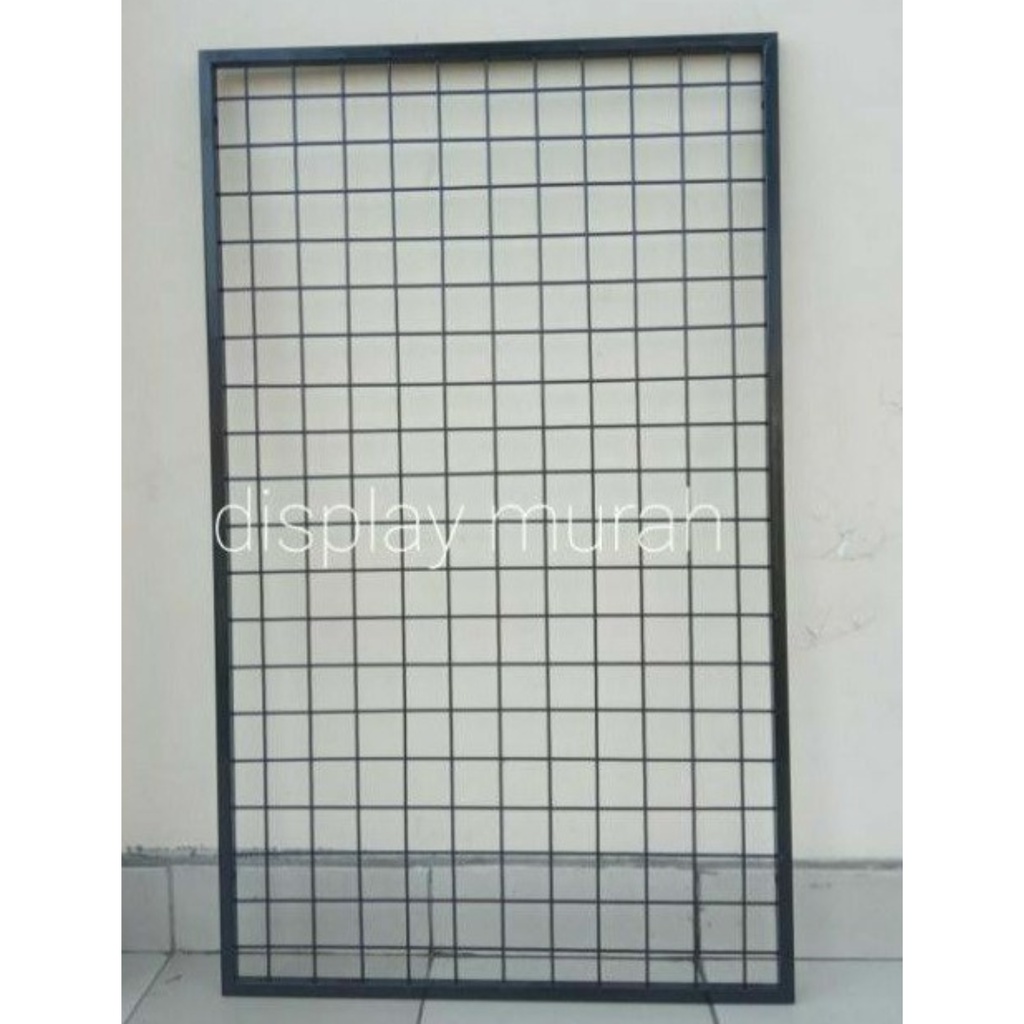 Ram Jaring Besi Bingkai Puith/Hitam 60x100cm Ram Kawat Bingkai Display Aksesoris - BH