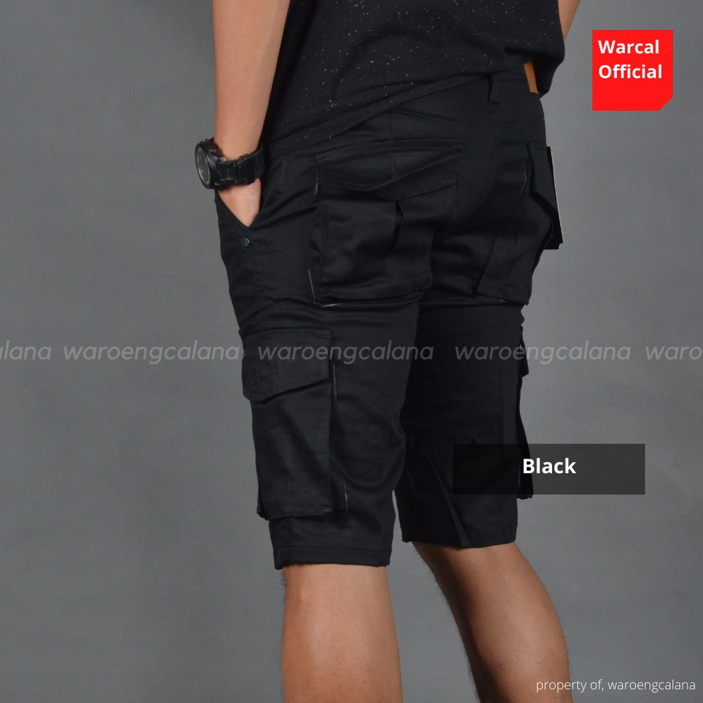 Malmo Celana Pendek Cargo Black Pria