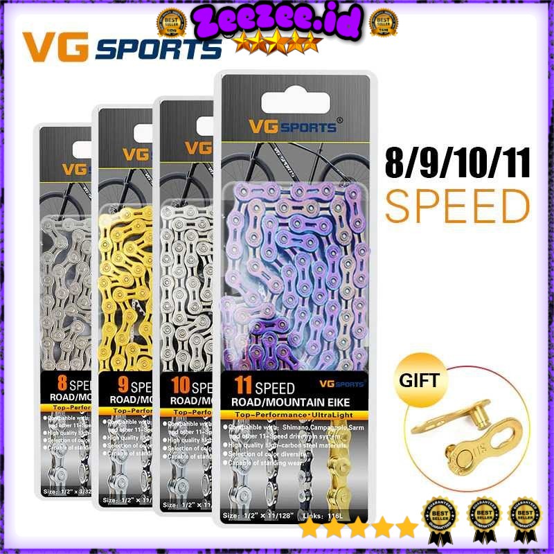 Rantai Sepeda VG Sports Bicycle Chain Half Hollow 8/9/10 Speed