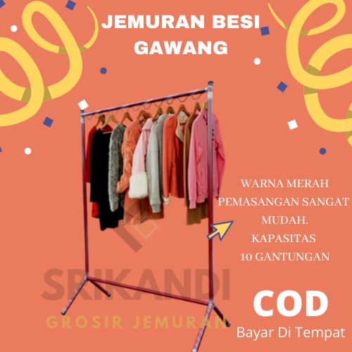 GANTUNGAN BAJU GAWANG BERDIRI/GANTUNGAN BAJU PORTABLE MURAH/JEMURAN GAWANG MURAH KUAT