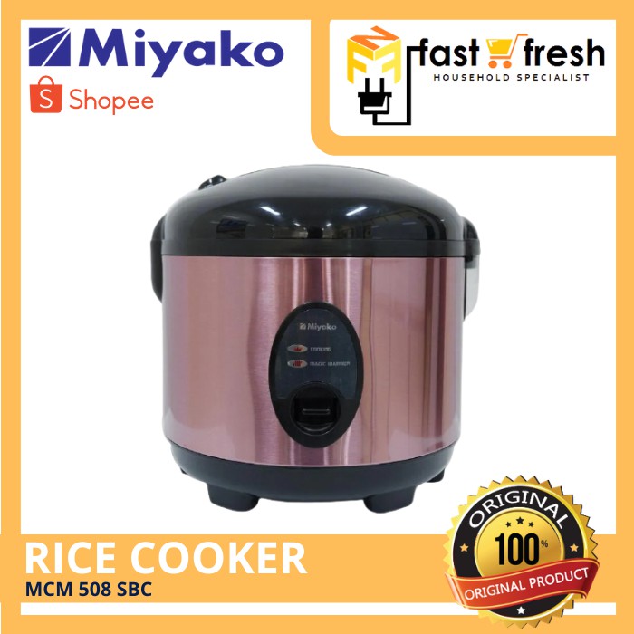 miyako magic com penanak nasi 3 in 1 mcm 508 sbc  rice cooker anti lengket 