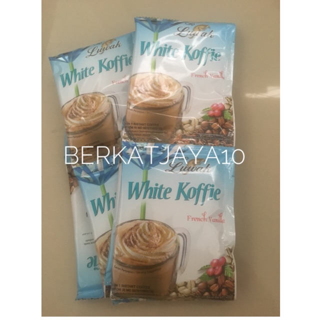 

Luwak White Koffie French Vanilla Kopi Sachet Instant Coffee 10x20 gr