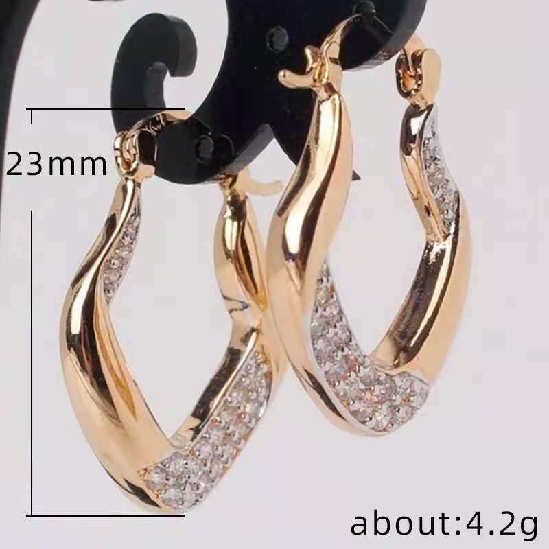 Anting Tusuk Sterling Silver 925 Hias Kristal Zircon Mewah Untuk Wanita