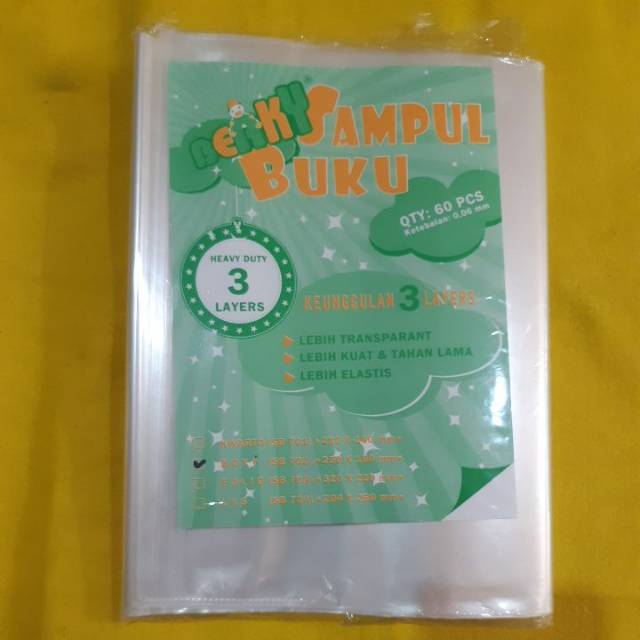 

SAMPUL BUKU BEAKY UKURAN BOXY (1 PACK ISI 60 PCS)