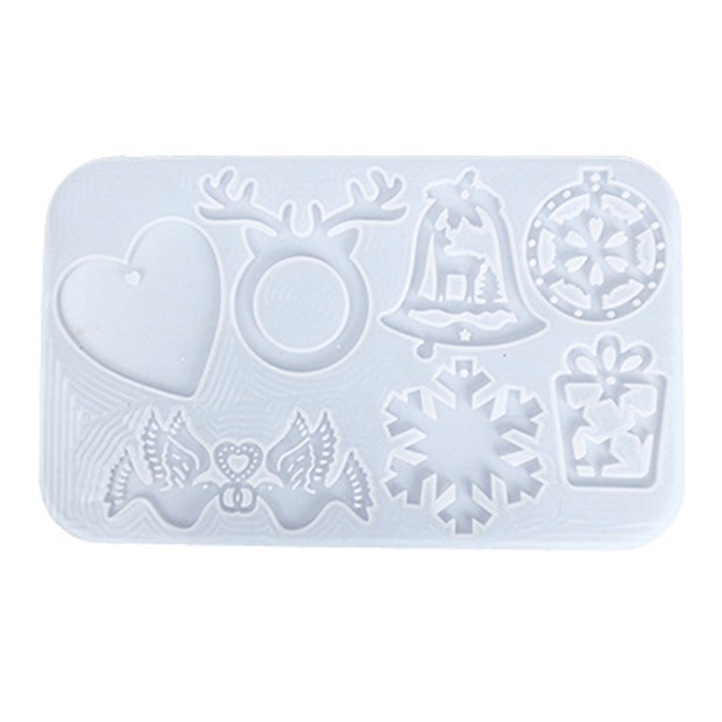 Siy Cetakan Resin Epoksi Bentuk Gantungan Kunci Tema Natal Bahan Silikon Untuk Dekorasi Pesta