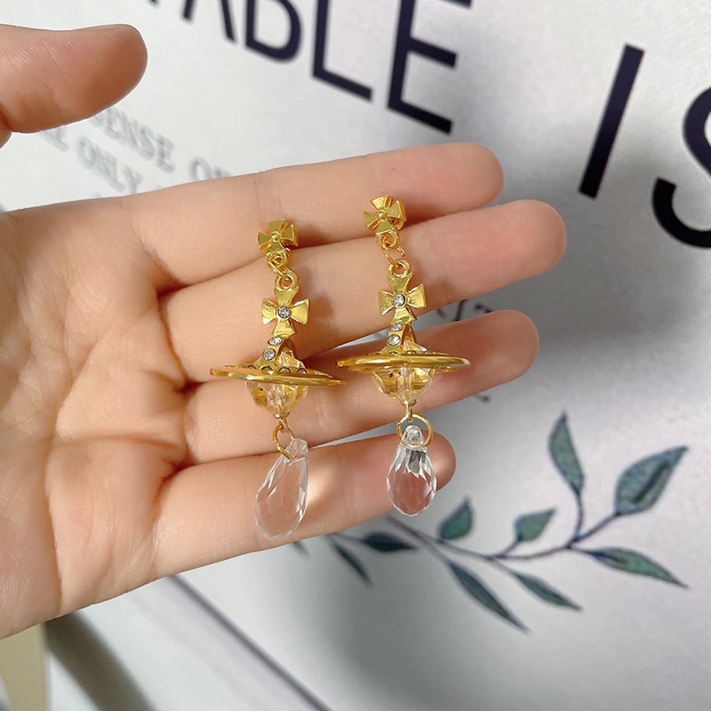 Anting Bentuk Saturnus Gaya Hip Hop Rock Untuk Wanita