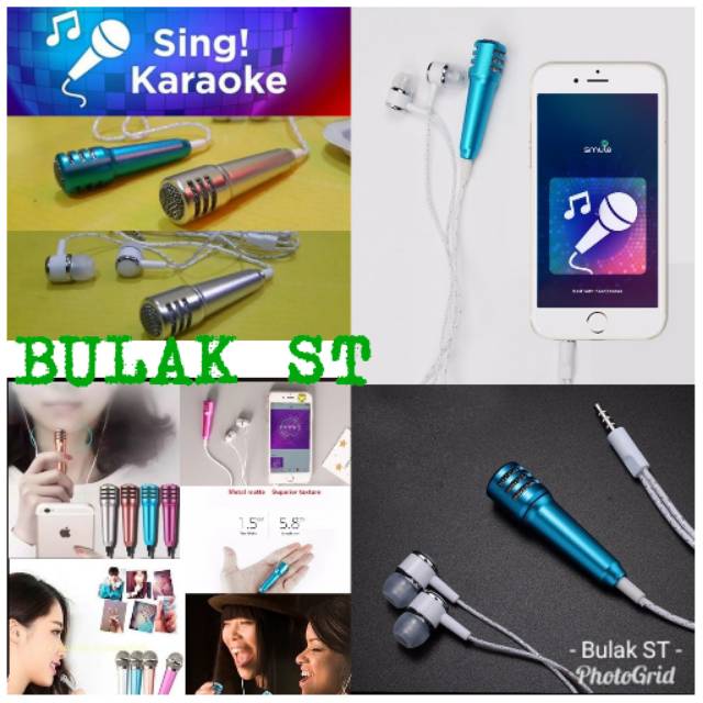 HEADSET MIC SMULE KARAOKE / HANSFREE MICROPHONE MINI KARAOKE