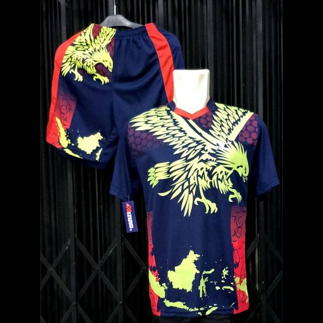 Jersey Volly Mizuno Elang Peta NHM / Baju Voli / Kostim Tim /  Kaos Setelan Olahraga Volley Ball