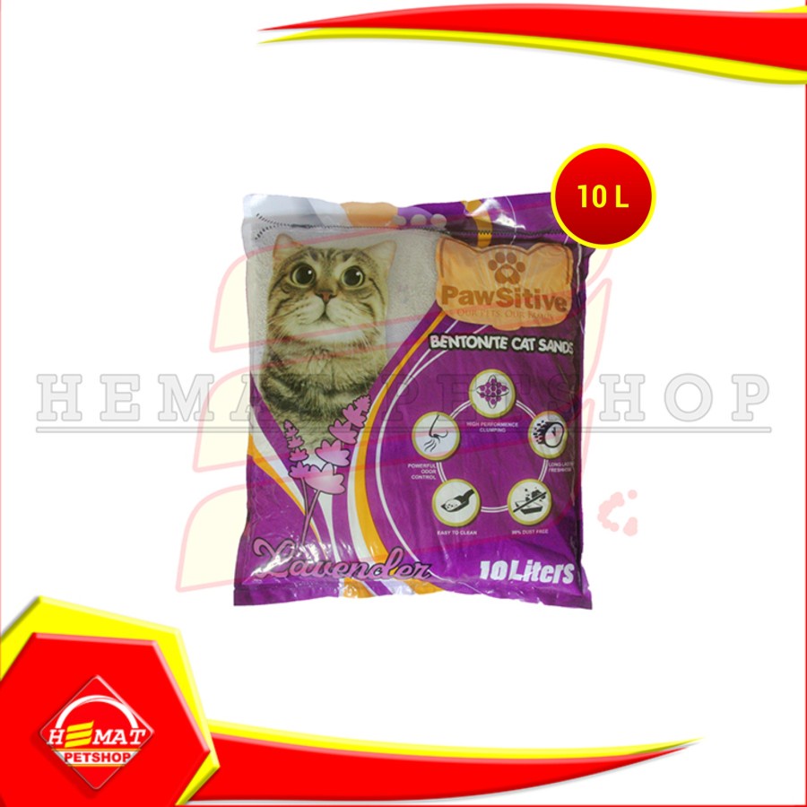 Pasir Kucing Pawsitive 10Liter Cat sand Litter Gumpal Wangi junior