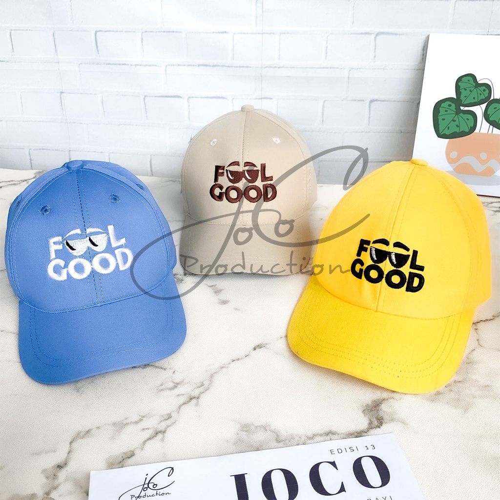 PHILEO | TOPI ANAK FASHION HAT TOPI MOTIF LUCU BORDIR UNISEX TOPI MOTIF FEEL GOOD-6