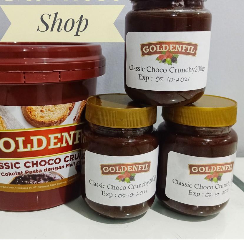 

(kga-597) Goldenfil Classic Coklat Crunchy 200gr [Repack] / Goldenfil Dark Coklat ..