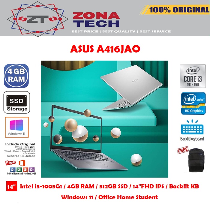 ASUS Vivobook 14 A1404ZA i3-1215U 8GB 256GB SSD 14&quot;FHD Win11 OHS