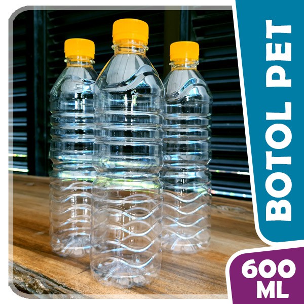 BOTOL PLASTIK 600 ml /  botol PET / botol minum plastik tebal bening terbaik