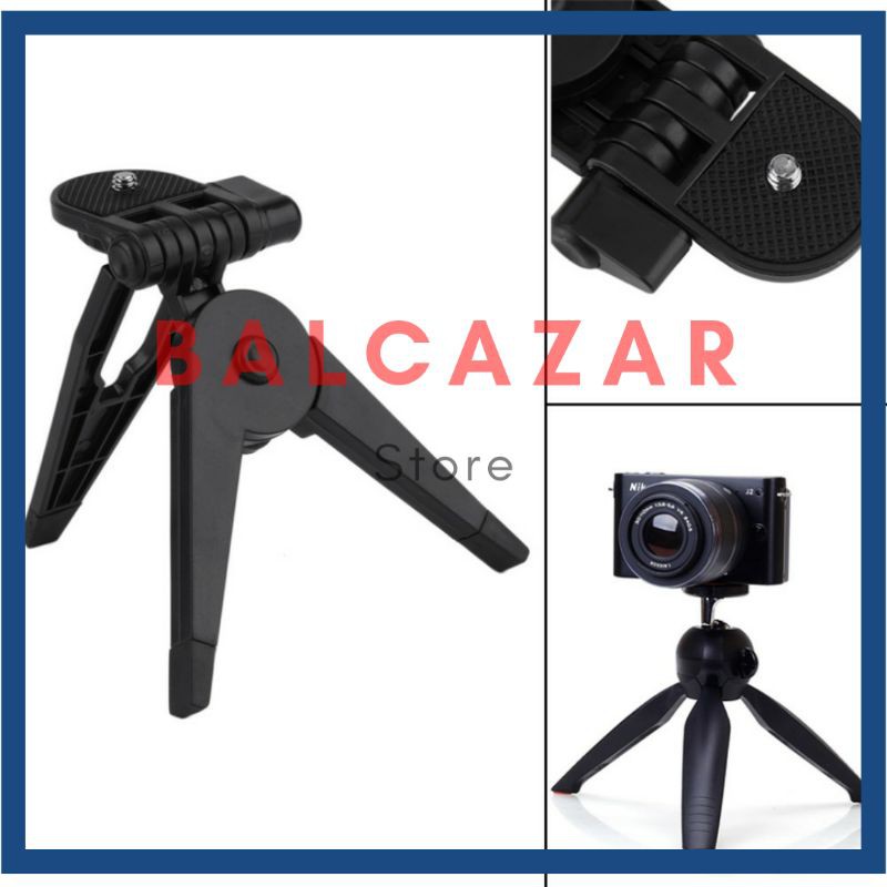 Portable Mini Folding Tripod Vlog Jangka DSLR Kamera Gopro Xiaomi Yi