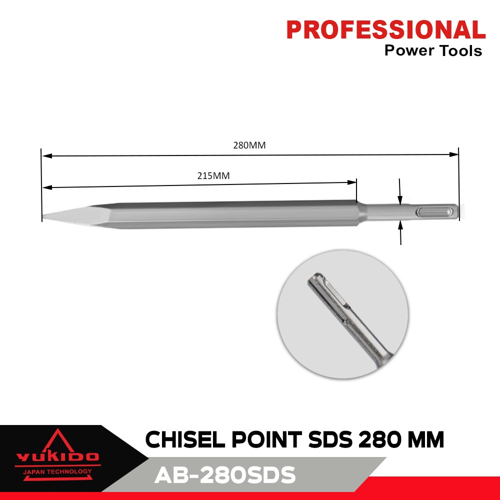 PAHAT SDS Plus Mata Bor Bobok Pahat Tembok Beton SDS + Chisel ( 14x280 )