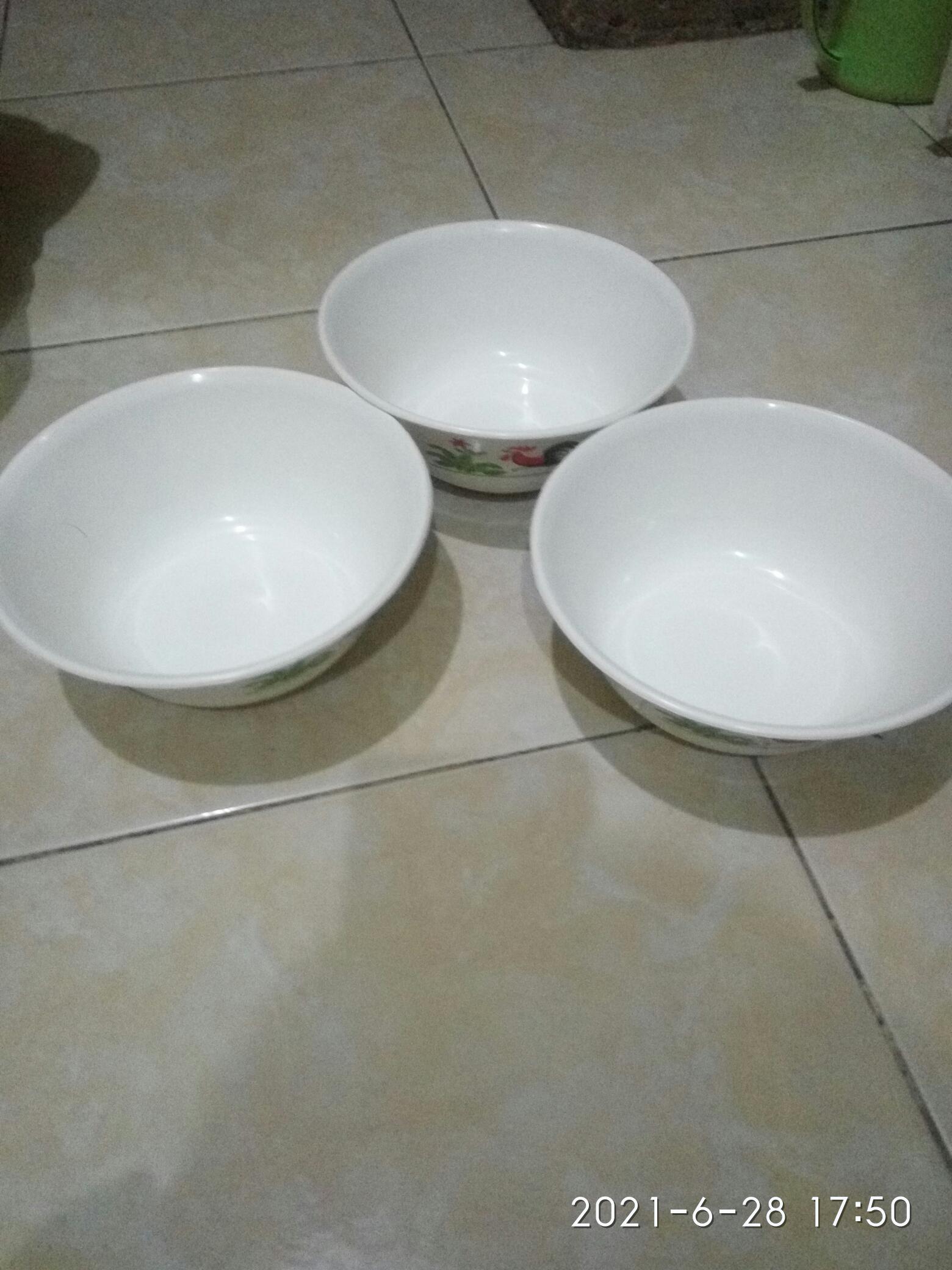 Mangkok Ayam Jago Mangkuk Plastik Tebal Mangkuk Bubur Mangkuk Sup Mangkok Saji Mangkok Mie Mangkok