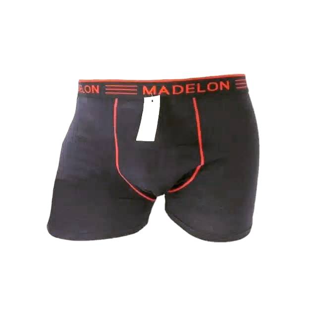 Boxer Pria Polos Hitam Dongker Katun Cotton Premium