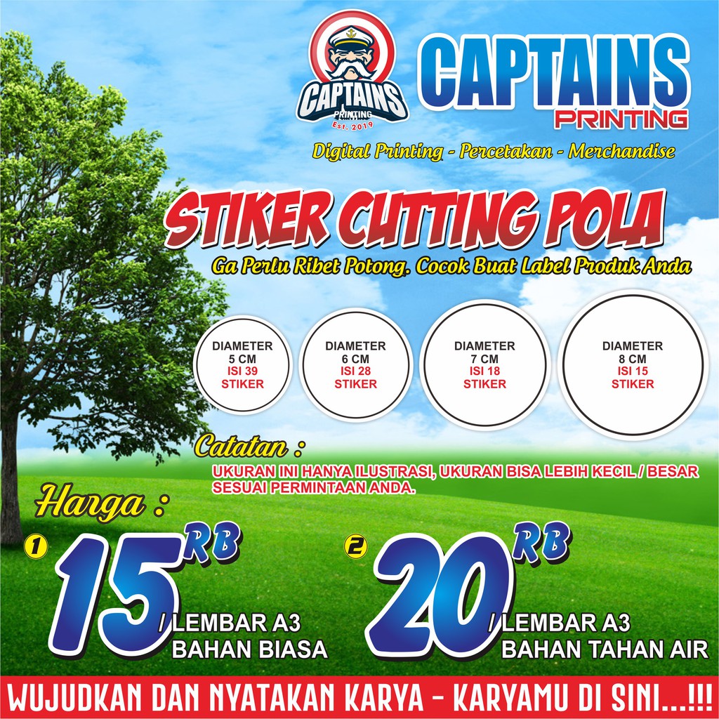 

Stiker Custom Cutting Pola - Sticker Label Makanan dan Produk