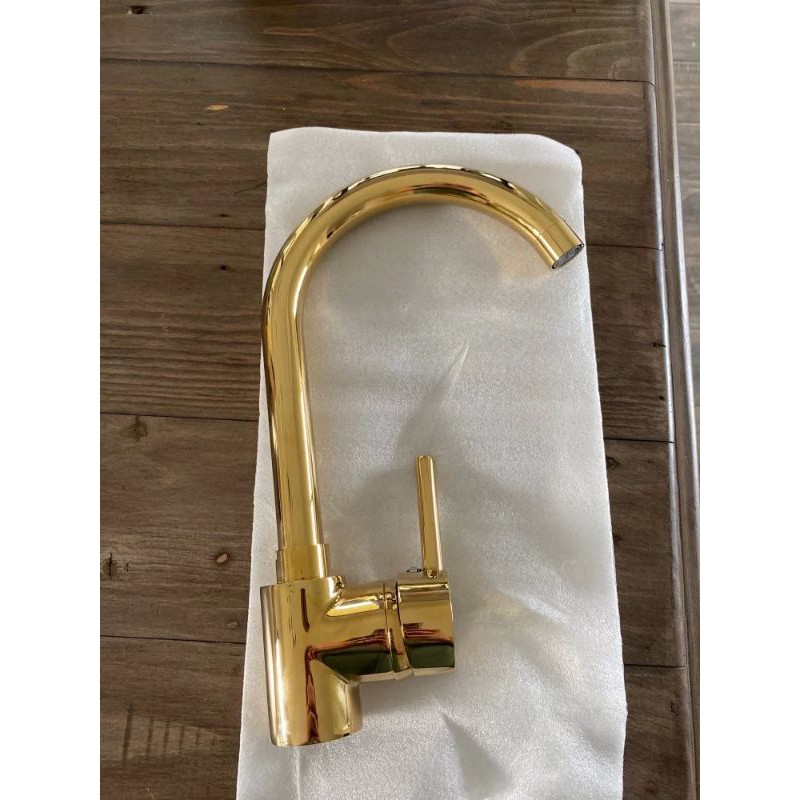 Kran Kitchen Sink Gold Keran Cuci Piring Kuningan Panas Dingin