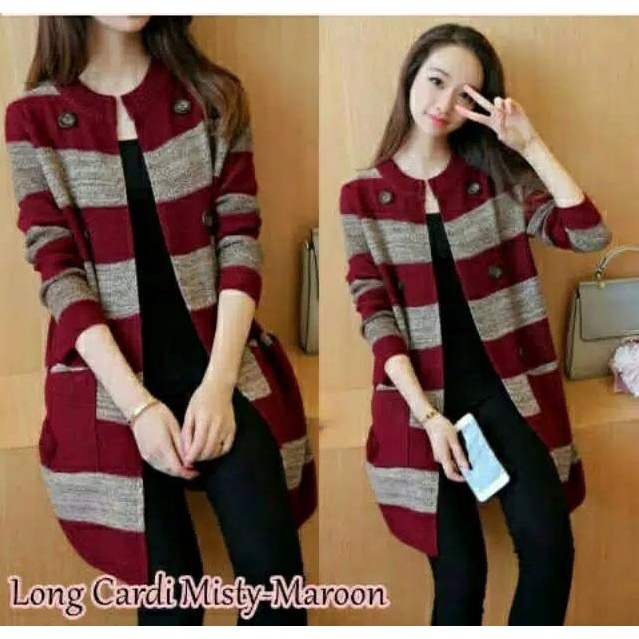 BO - LONG CARDY MISTY / CARDY WANITA / CARDINGAN TERLARIS / CARDINGAN KEKINIAN / FASHION WANITA