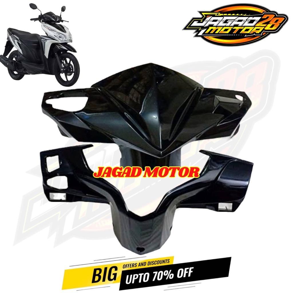 Batok Kepala Depan Belakang Vario Techno 125 Old Non Iss / Batok Kepala Depan Belakang Honda Vario Techno Tekno 125 Lama PGM FI KZR 2012 2013 2014 Hitam