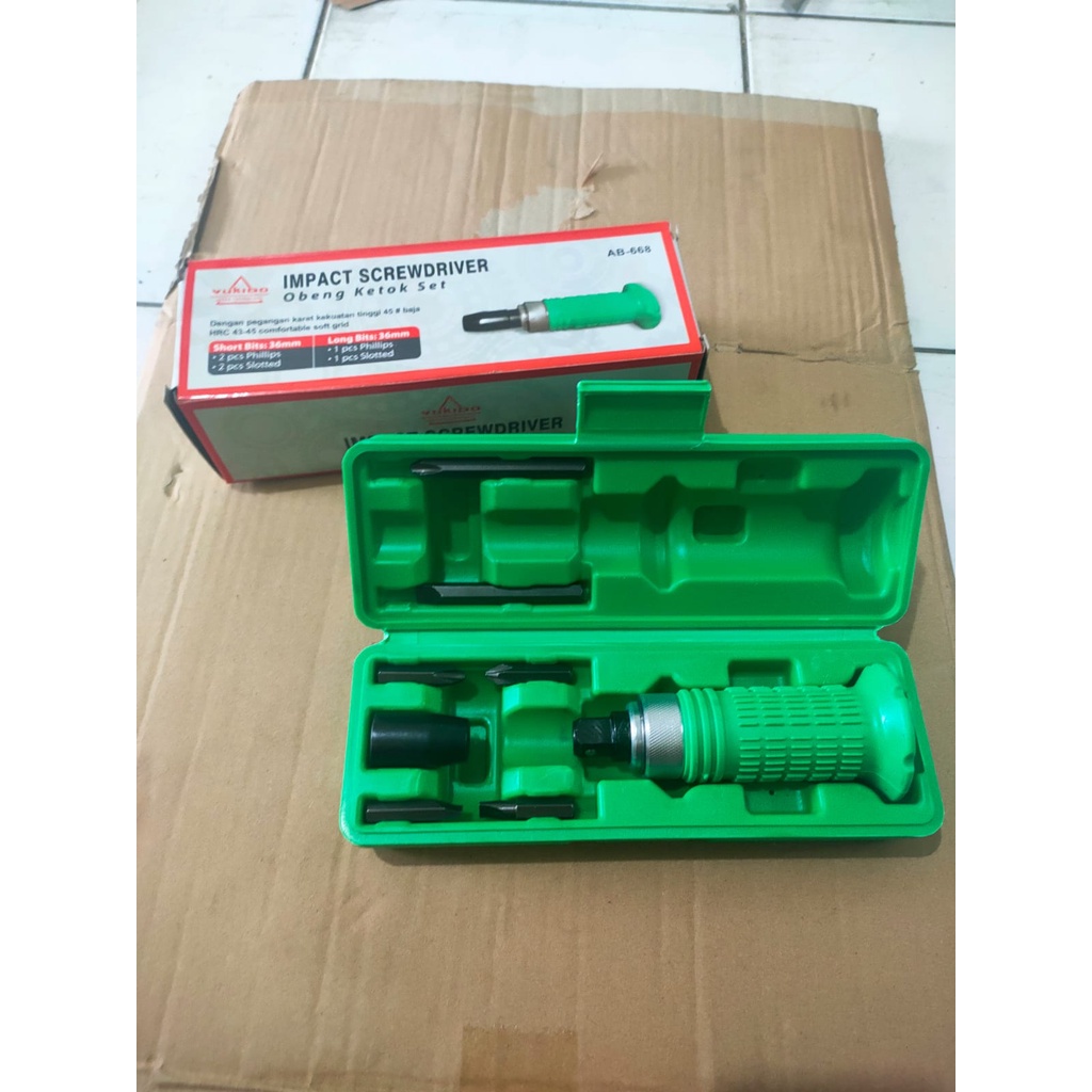 Obeng getok /Impact driver PE Box 7pcs / Obeng getok 7pcs / obeng ketok yukido