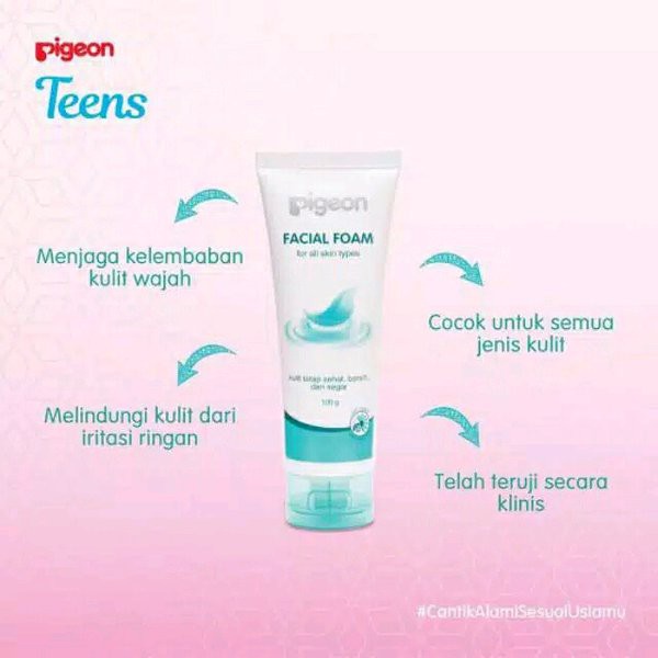 PIGEON Teens Facial Foam for All Skin Types / Acne Care Daily Mild Cleansing / Sabun Muka