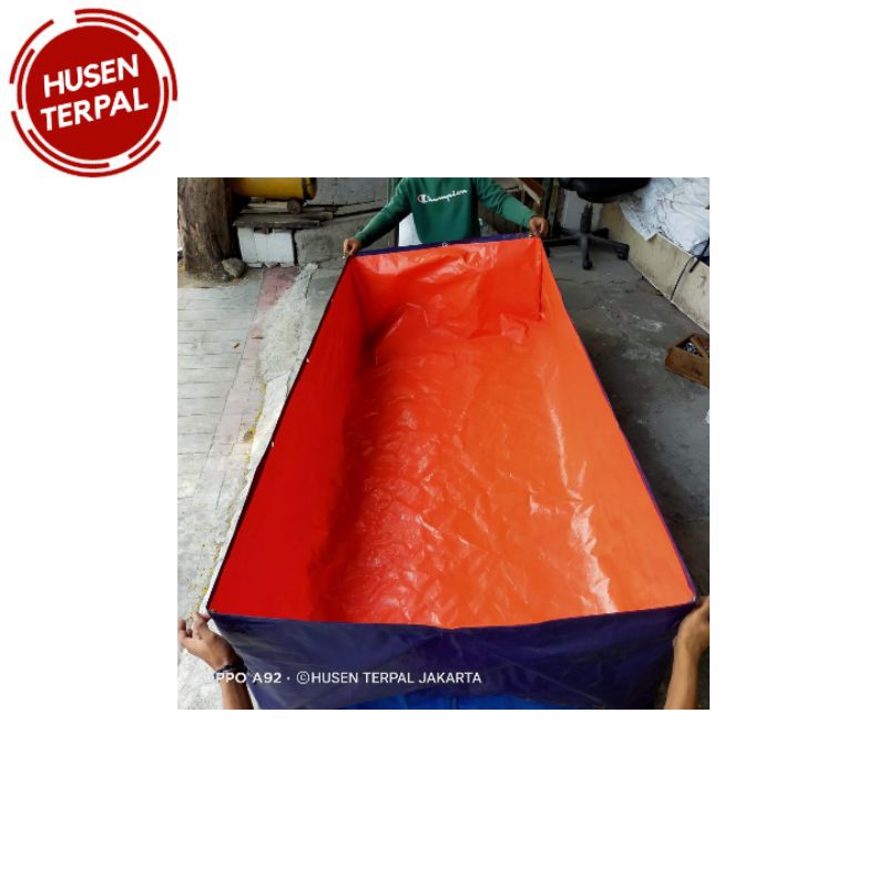 kolam ikan lele 100x50x50 terpal plastik a3 korea kolam kotak terpal kotak