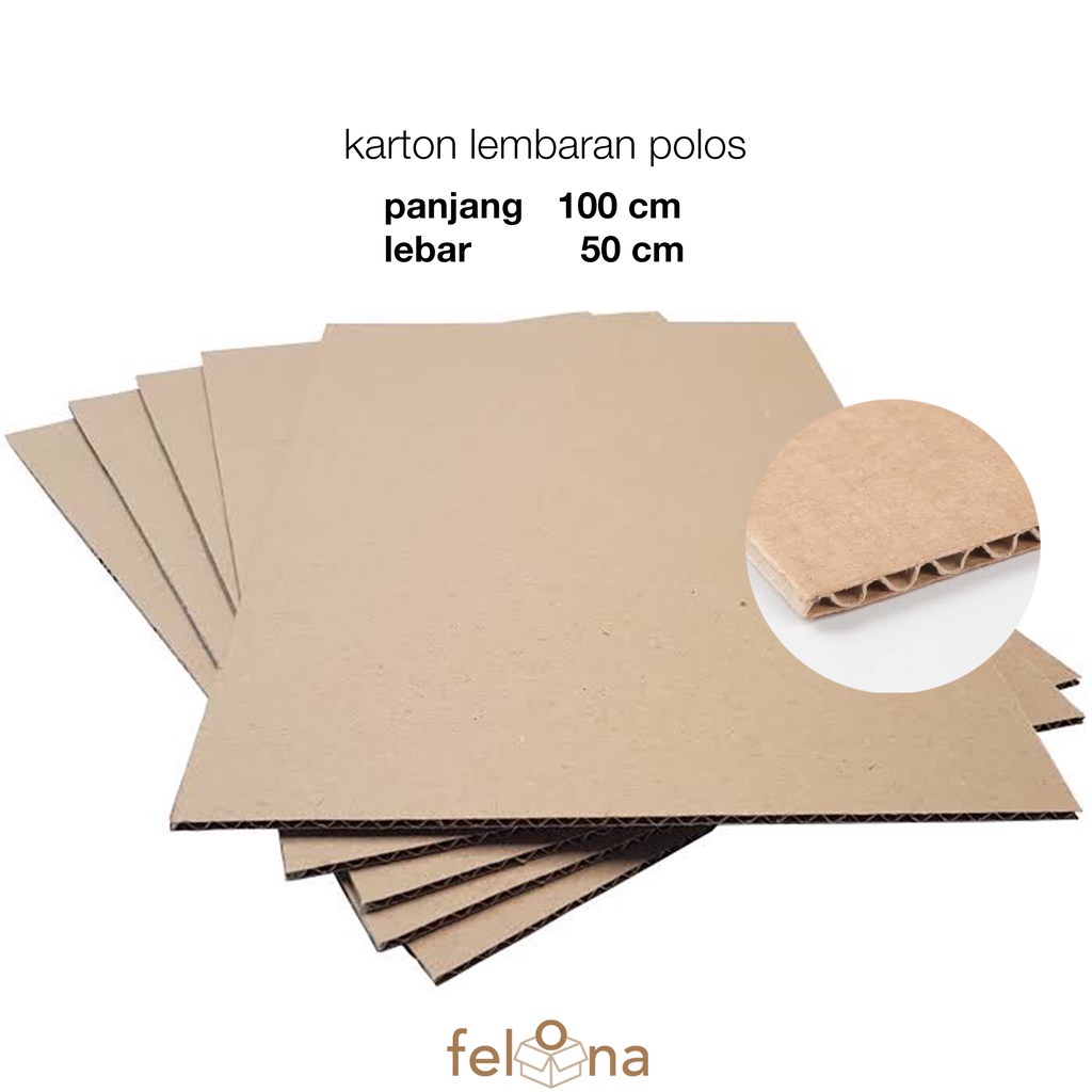 Jual Kardus Karton Lembaran Polos / Cardboard 100cm X 50cm (min 10 ...