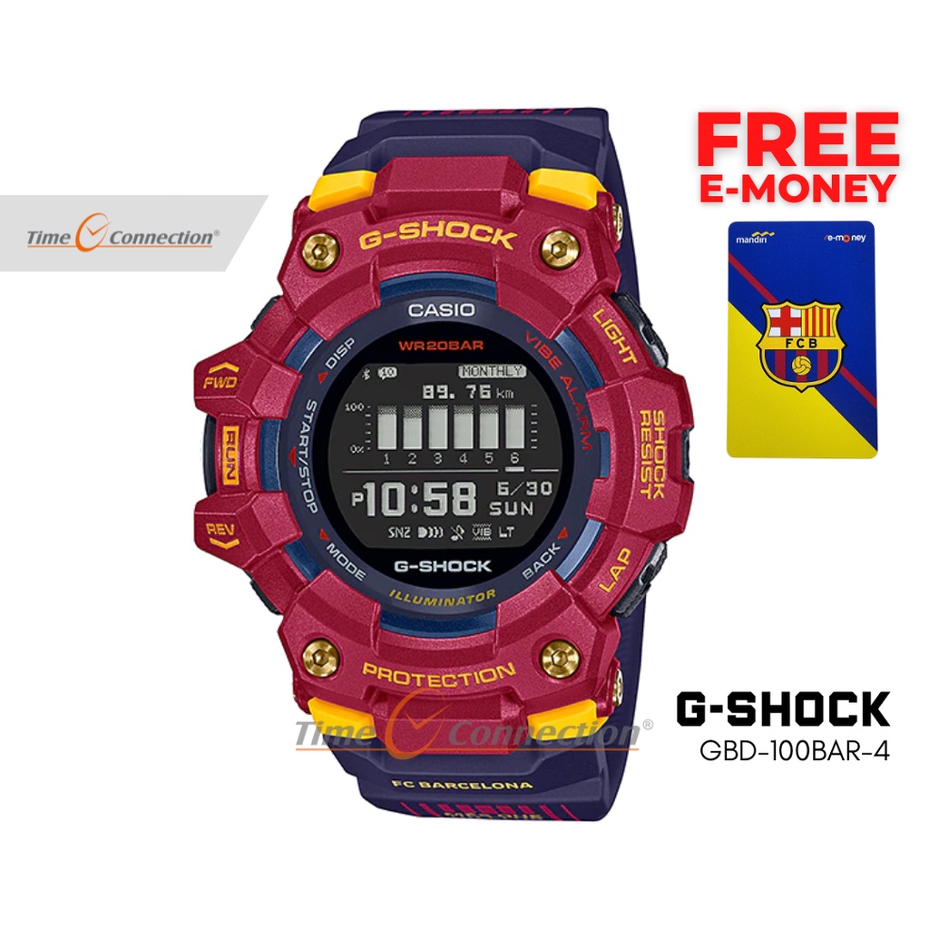 Casio G-Shock GBD-100BAR-4 Barcelona Limited Edition Original / Jam Tangan Pria Digital / Gshock G s