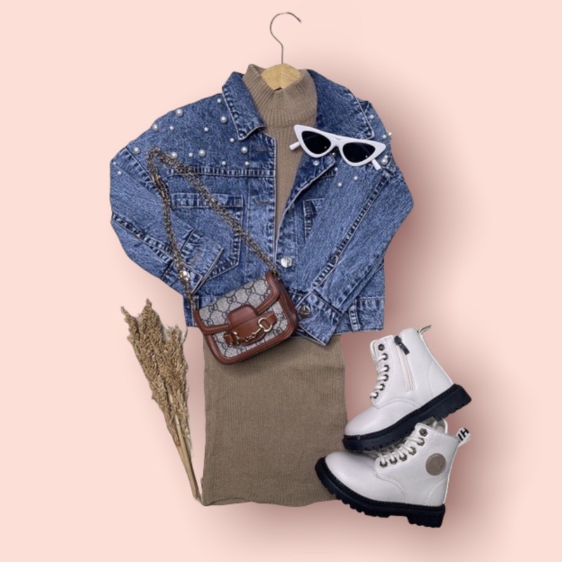 Rajut & Jaket jeans(Set)